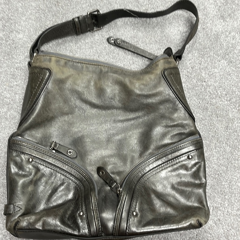 Cole Haan silver gray leather purse
